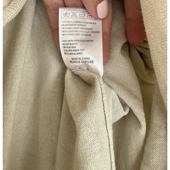 Maje O/S Ecru Kangaroo Pocket Hood Dolman Sleeve Silk Cashmere Tunic top - Picture 13 of 16